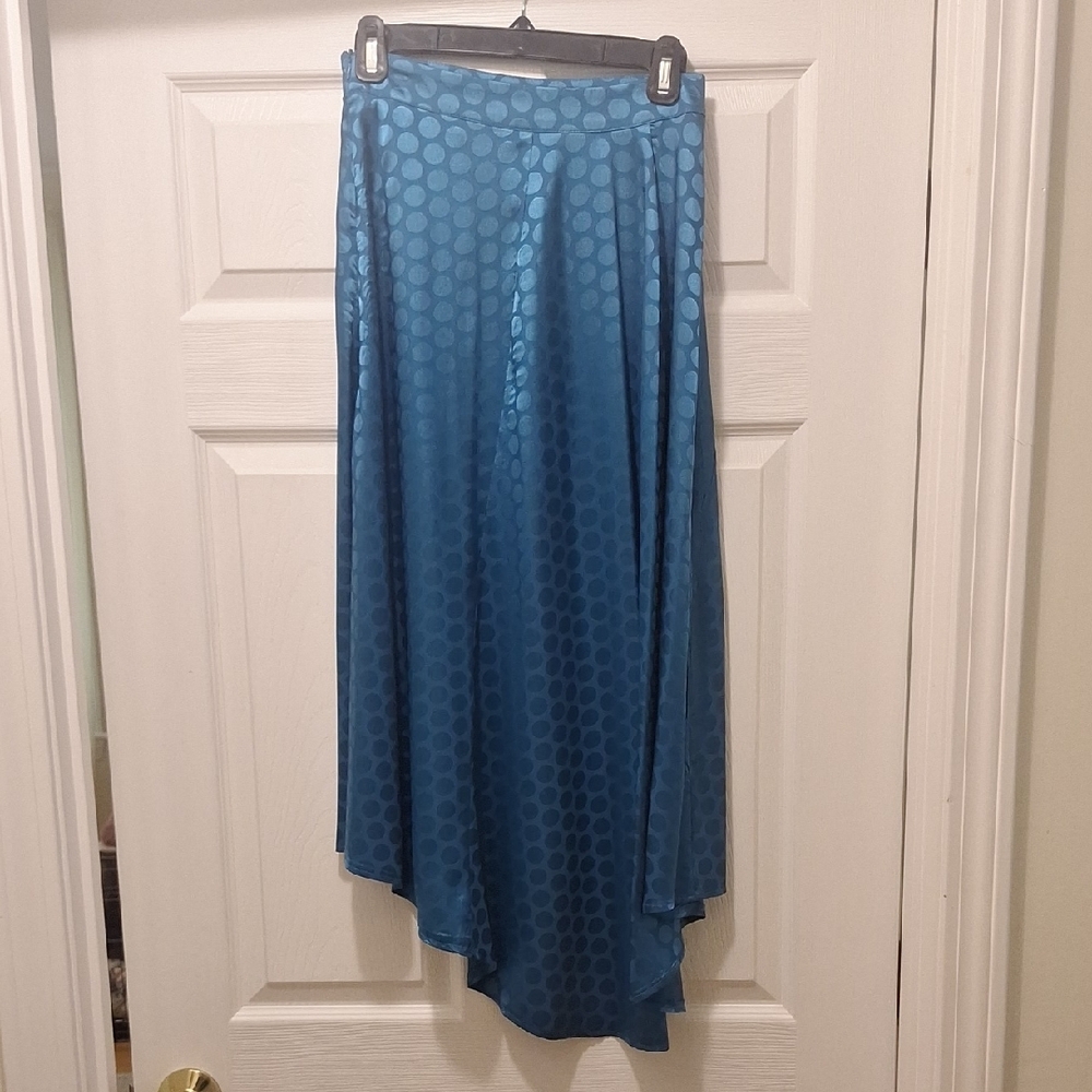 Asymmetrical Blue Maxi Skirt for Resort Wear
